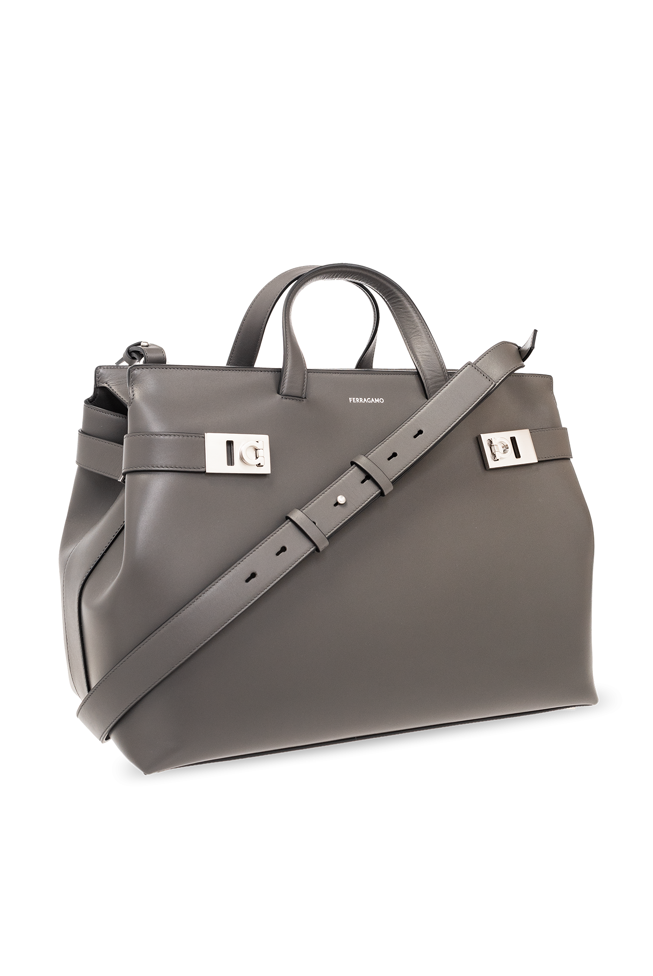 【関税&送料込】Salvatore Ferragamo Grey Suede Shoulder Bag $_57.JPG?set_id=880000500F